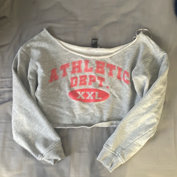 athletics dept off shoulder top - Picture 2 of 4
